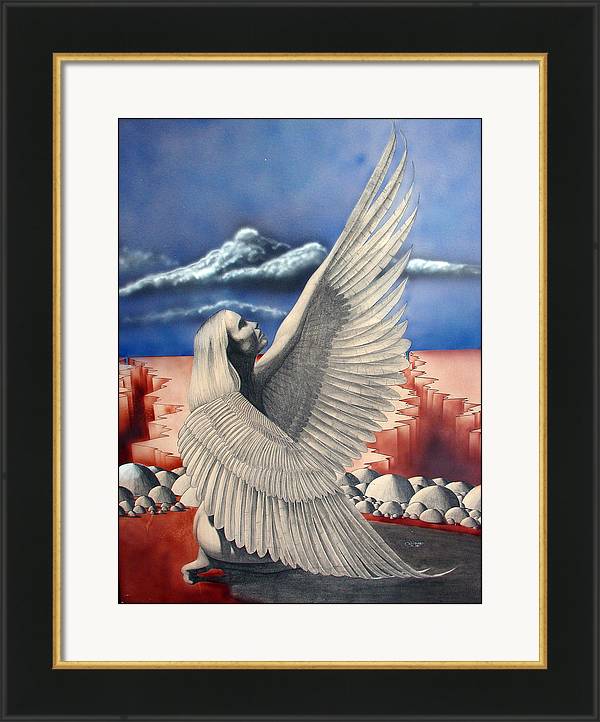 Image of Angel Framed Archival Paper Print 18 x 24 inches