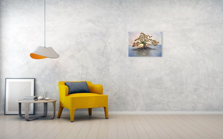 3d rendering on a wall